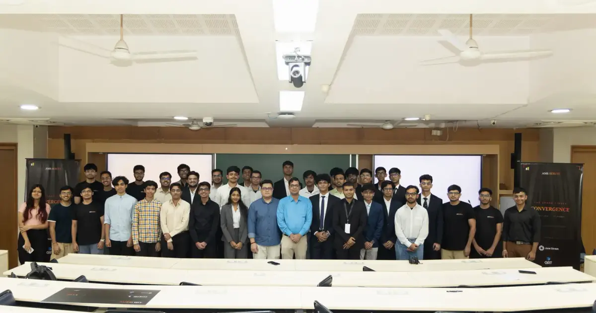 The full room at the Derive '26 finals, IIT Bombay: everyone who made it happen