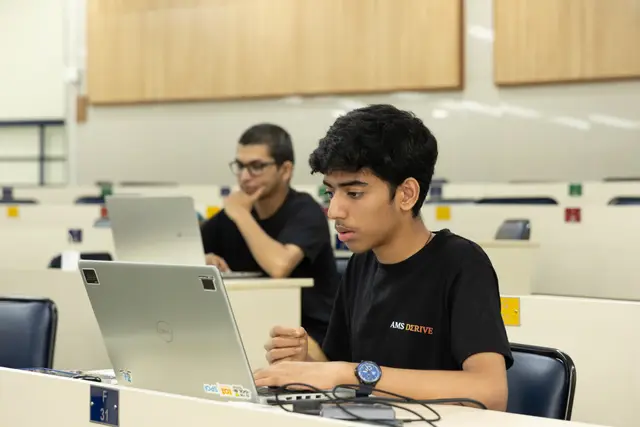 A contestant deep in the problem set