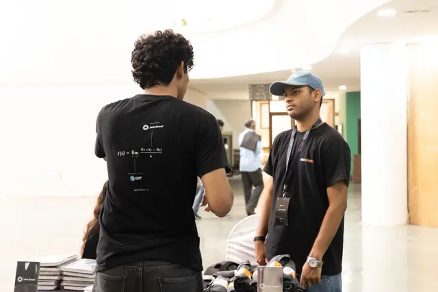 The swag desk, notebooks and formula tees